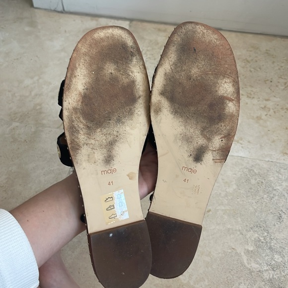 Maje black sandals with studs - Picture 2 of 3